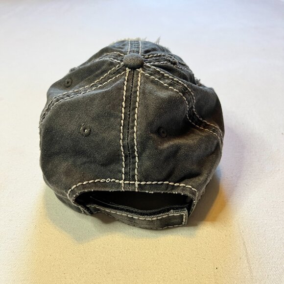 Hot Mess Mama‎ Baseball Cap Adjustable Dark Gray Distressed Cap - Picture 4 of 8